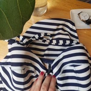 J.Crew striped underwire one piece